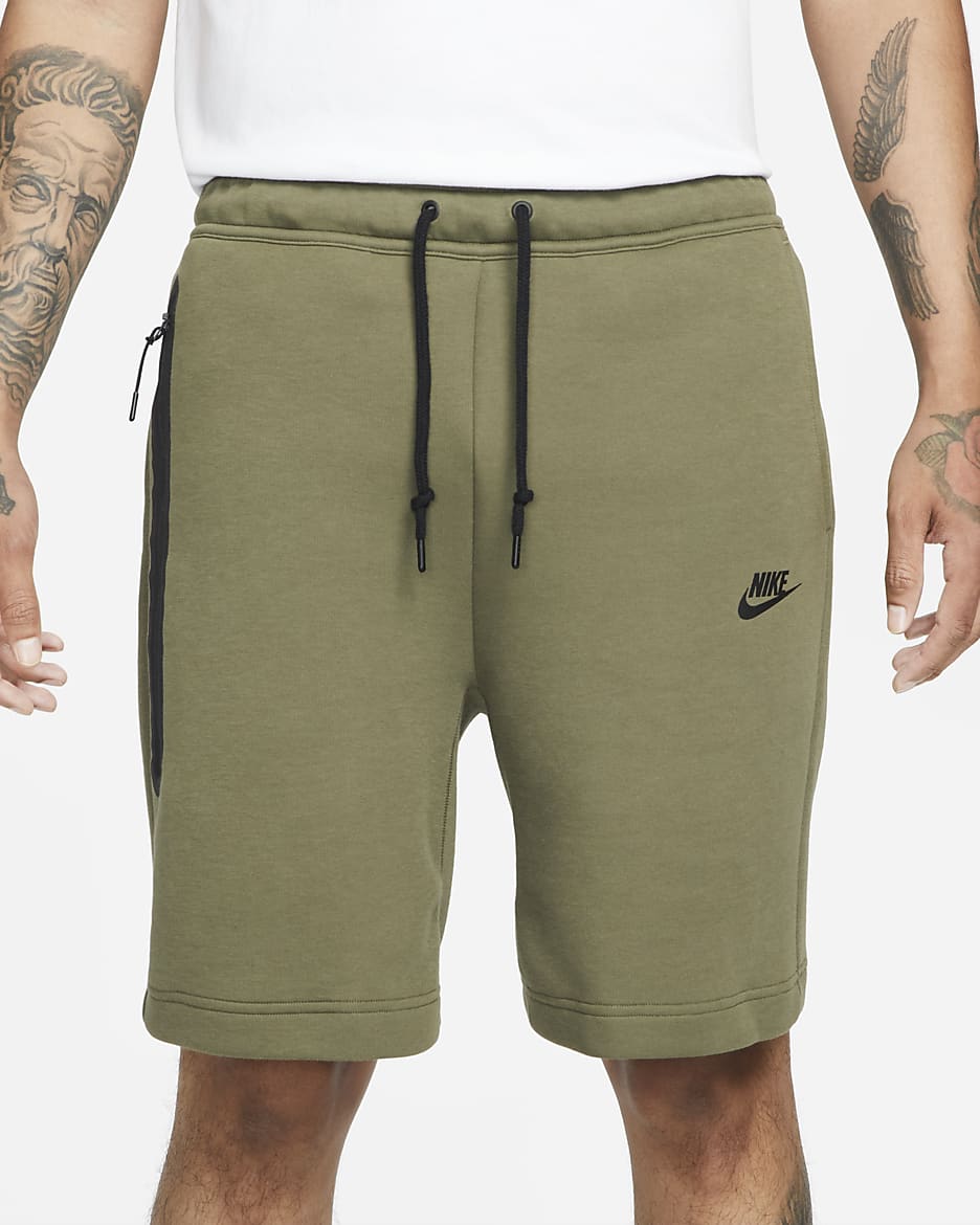 Green nike sweat shorts best sale